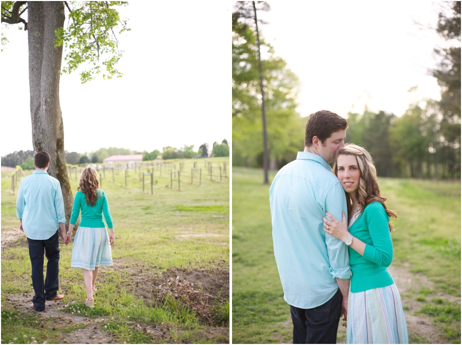 nc vineyard engagement photography, intimate engagement photographers