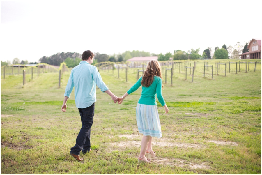 north carolina vineyard engagement photography