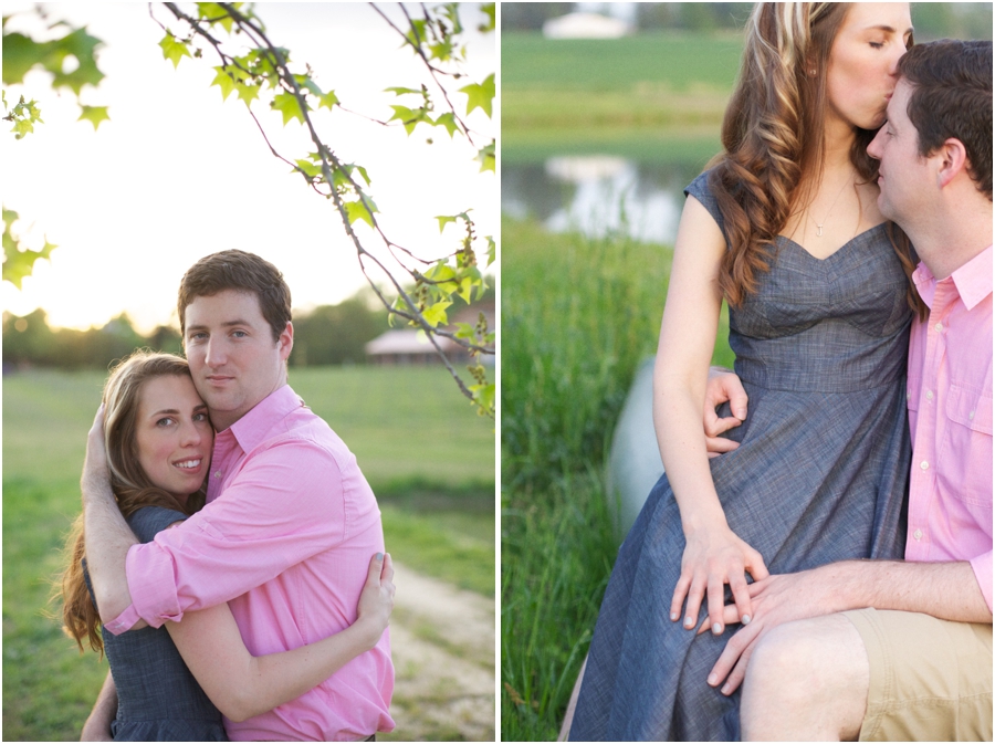 romantic spring engagement photography, southern couple's portrait photographers 