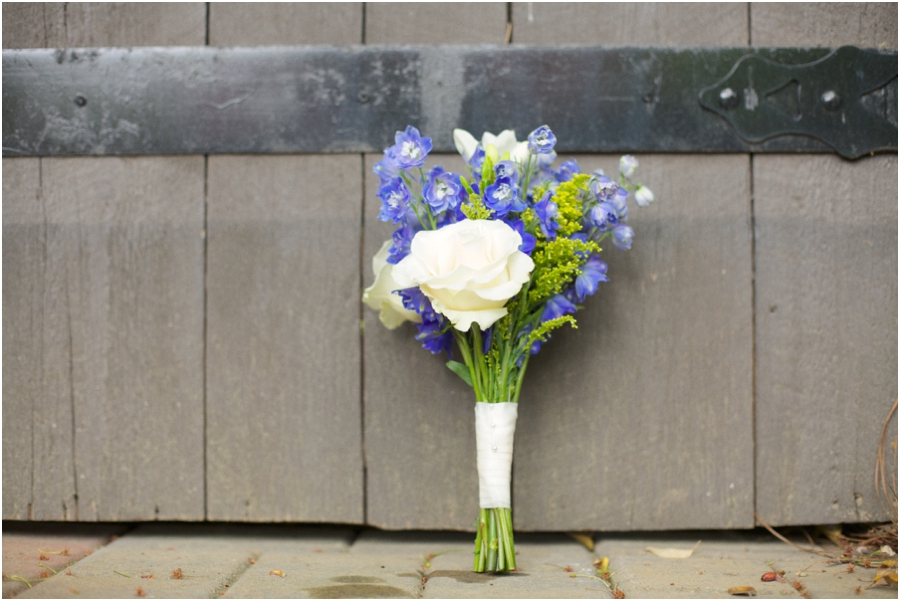 beautiful cream and blue fresh bridal bouquet from embellished blooms, retro wedding photography
