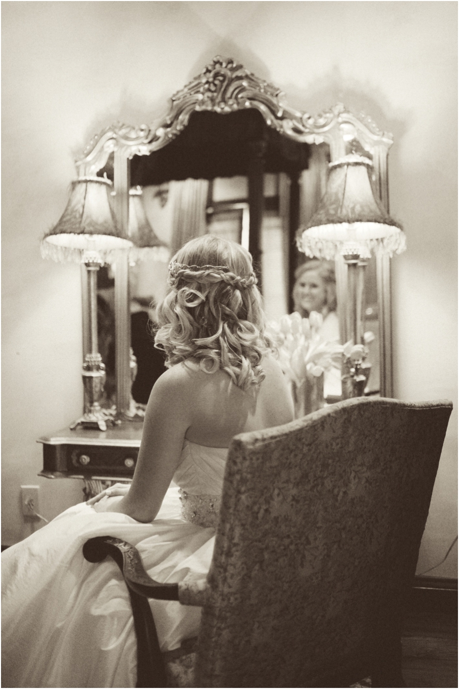 vintage bridal portraits, romantic southern wedding photographers