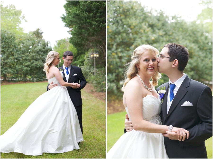southern wedding portraits, romantic garden wedding photography