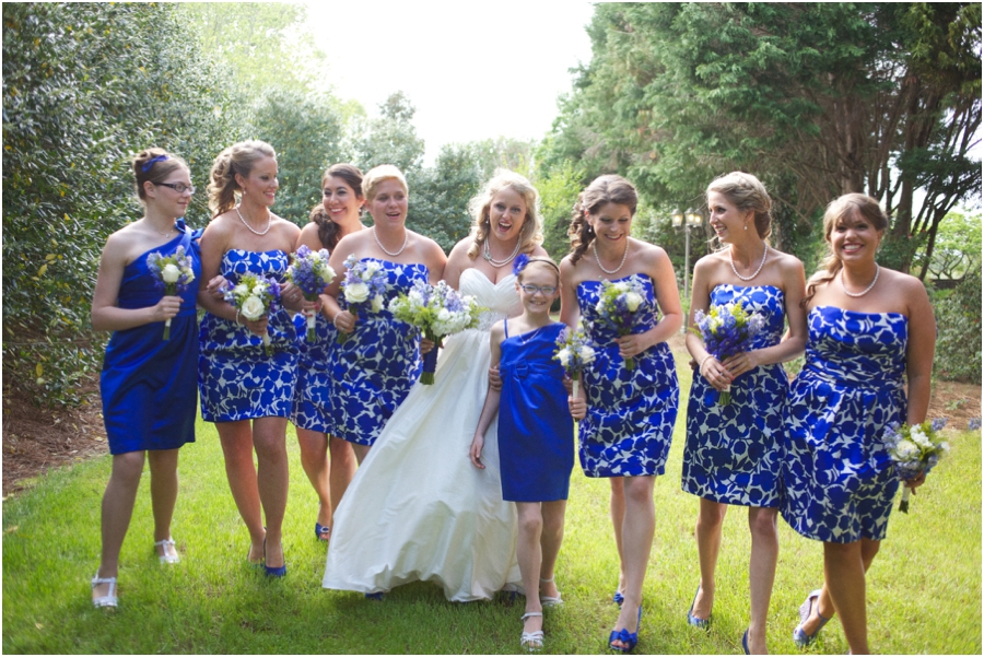 fun southern bridal party photography, garden wedding photographers
