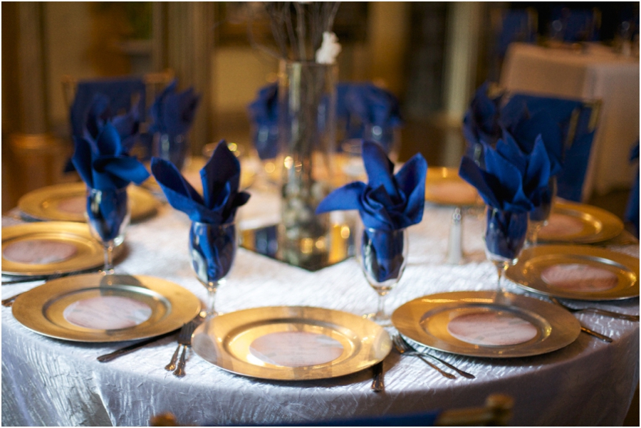 table settings at barclay villa wedding reception, southern wedding color schemes