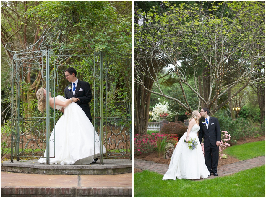 romantic garden wedding portraits, intimate southern wedding photography