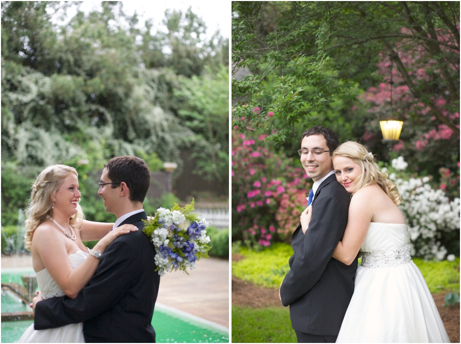 garden wedding photography, romantic southern wedding photographers