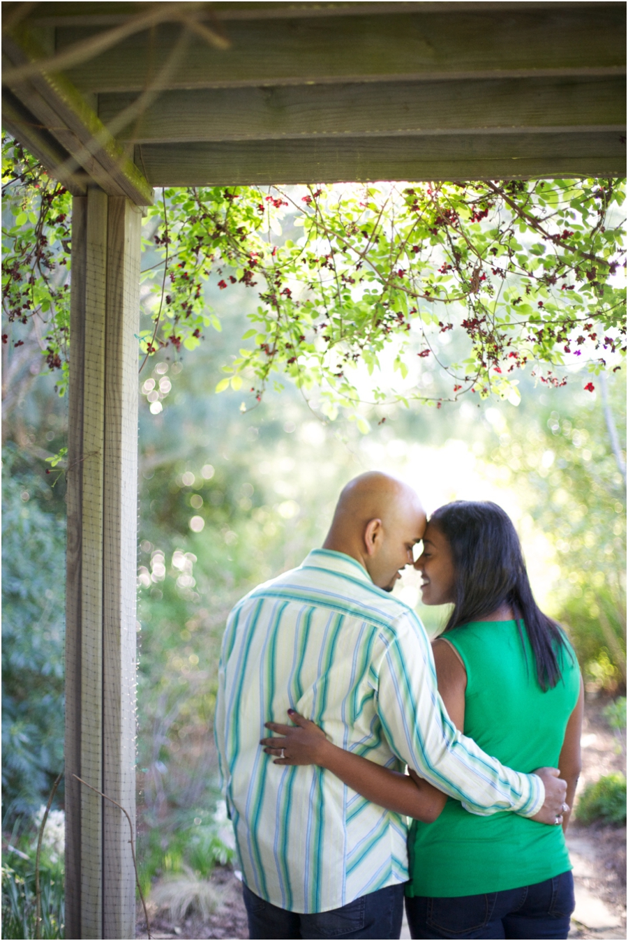 spring couple's photography, garden engagement photographers