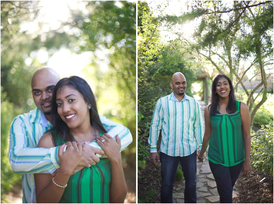 romantic garden couple's photography, spring engagement photography 