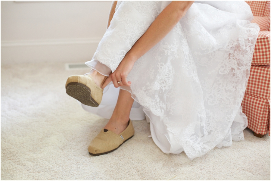 bride wearing toms, southern wedding photography