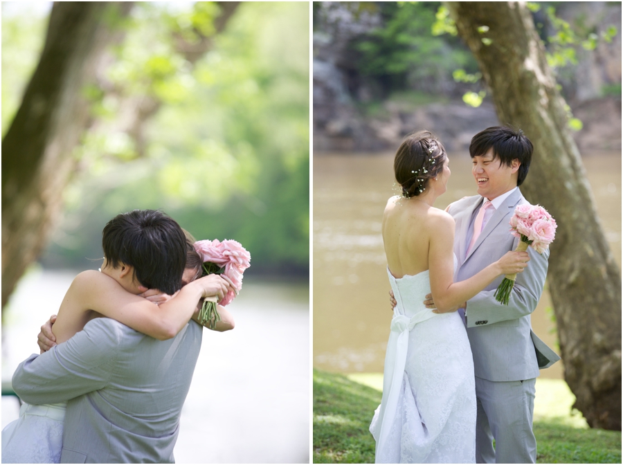 north carolina first look photography, romantic wedding photographers