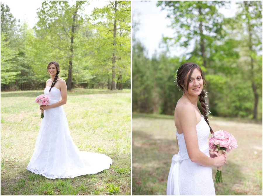 bridal braid, spring bridal photography, southern wedding photographers