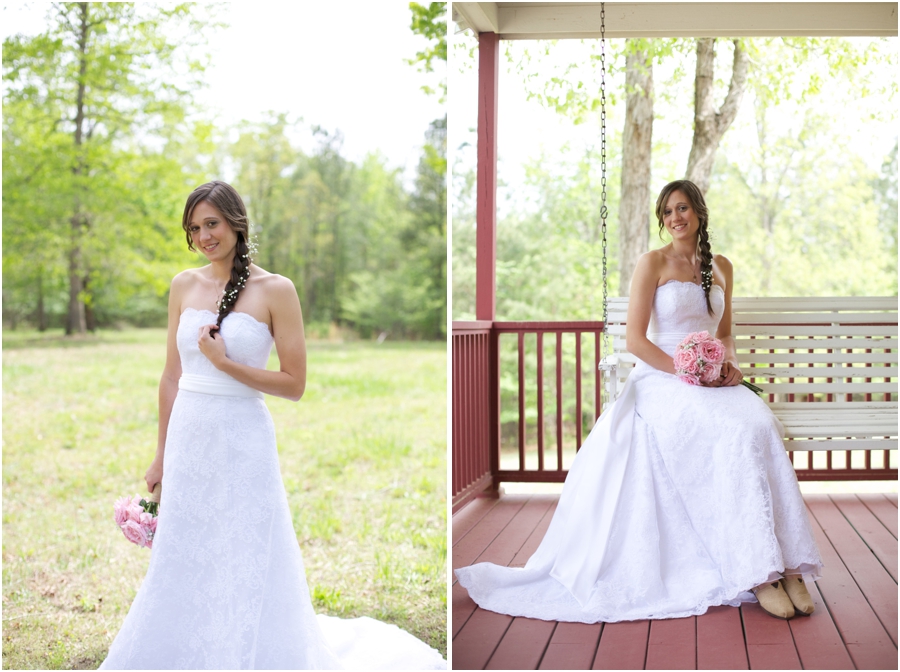 beautiful north carolina bridal photography, rustic wedding photographers