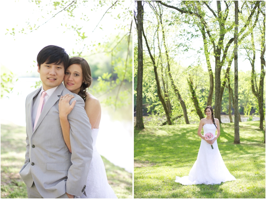 romantic wedding photography, beautiful forest bridal portraits