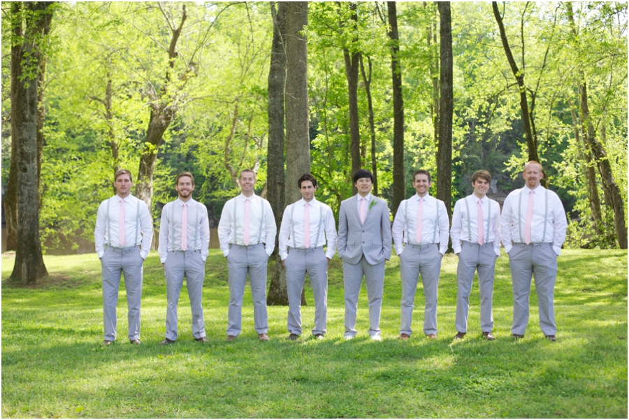 groomsmen portrait poses, southern weddings, spring wedding photography
