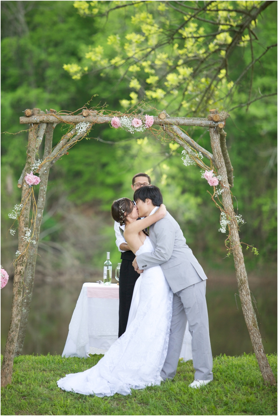 romantic spring wedding portraits, rustic wedding photography