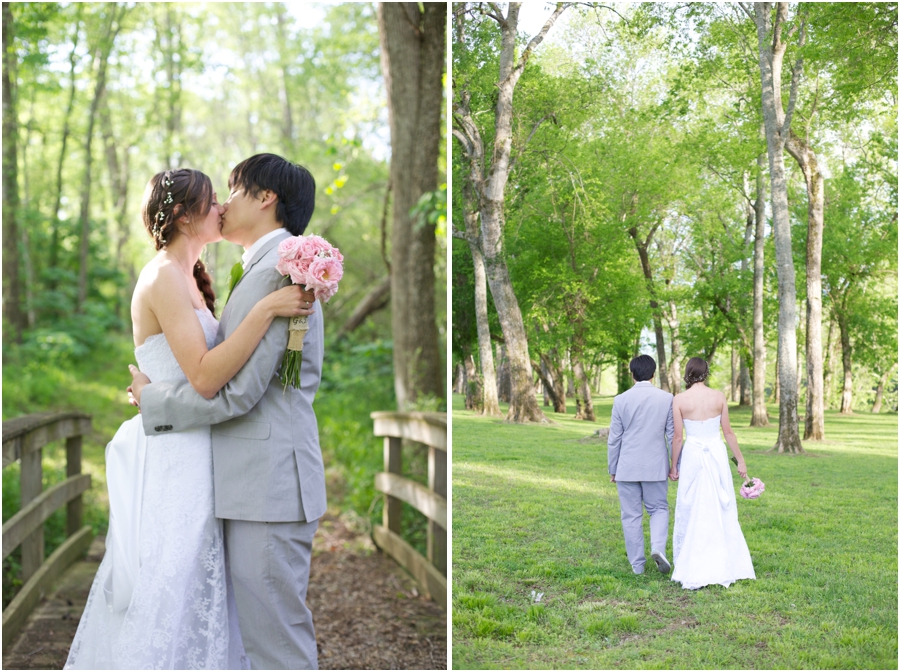 romantic wedding portraits, spring wedding photography