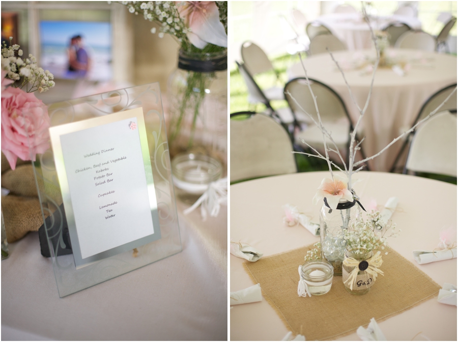 reception menu, rustic wedding reception, southern wedding photographers