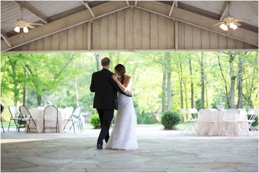 father daughter dance, rustic spring wedding photography