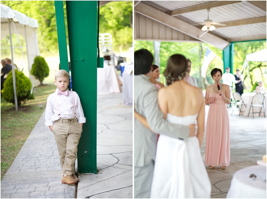 ring bearer at wedding reception, outdoor wedding photography