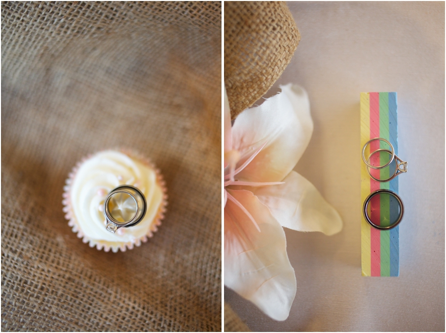 cool ring shot ideas, wedding rings on creamy cupcake, rustic ring shot photography
