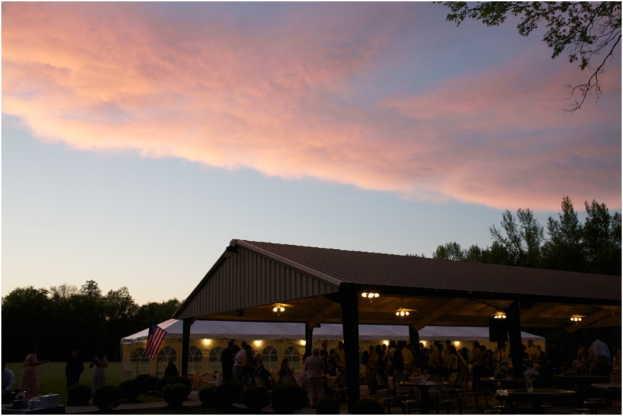 sunset wedding photography, outdoor wedding reception photography