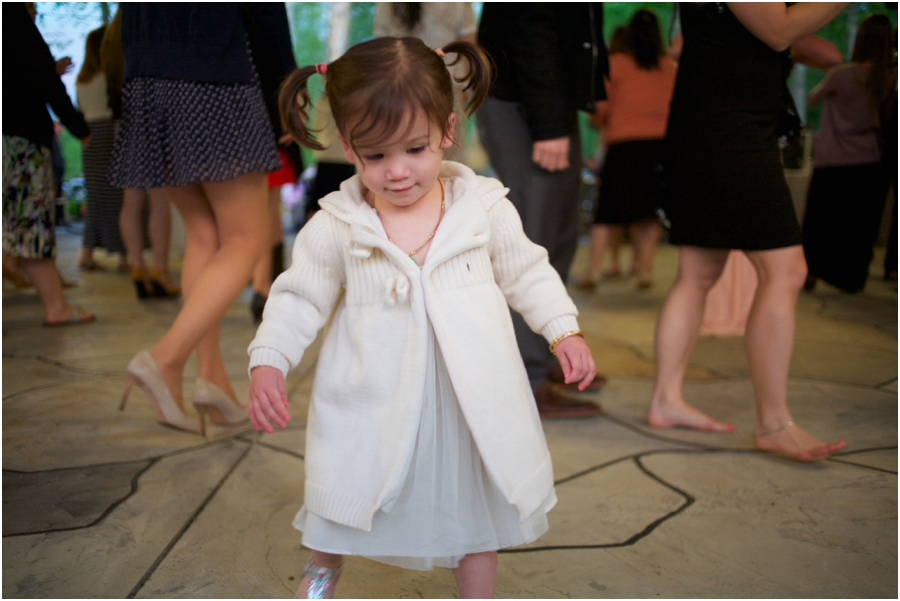 cute little girl at wedding reception, north carolina wedding reception photography