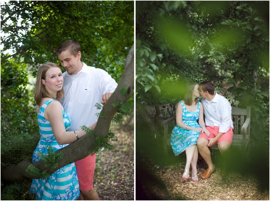 romantic outdoor engagement photography, garden engagement photographers