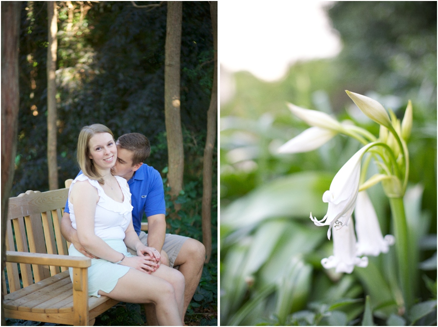 southern engagement photography, white flowers, vintage engagement photographers