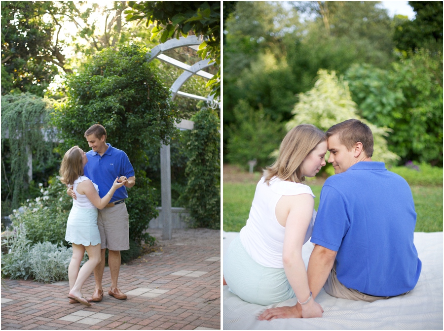 couple dancing, romantic engagement photography, southern engagement photographers