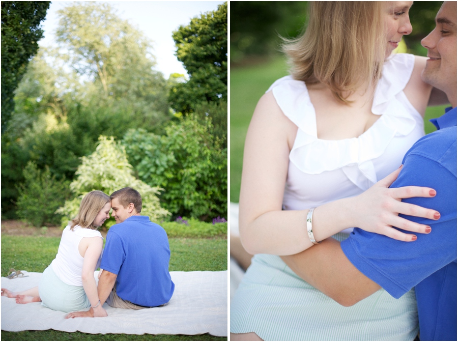 romantic picnic engagement photography, intimate engagement photographers