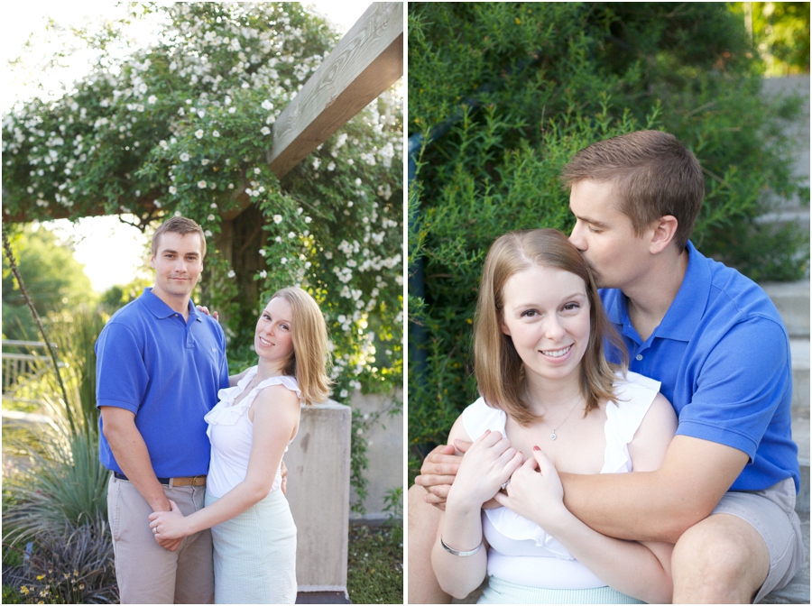 summer garden engagement photography, romantic engagement photographers
