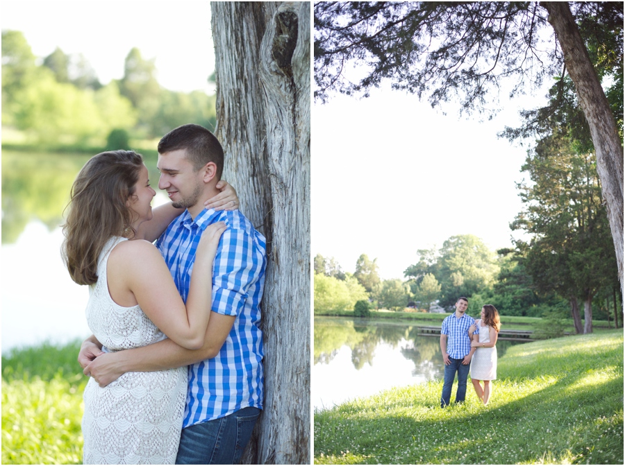 romantic outdoor engagement photography, lake engagement photography