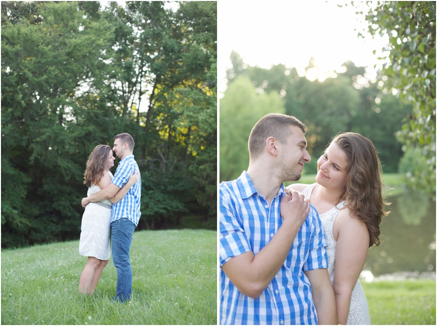 romantic summer engagement photography, southern engagement photographers