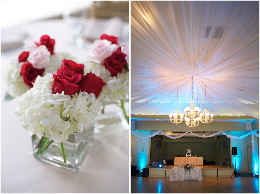fresh flower centerpieces from Fresh Affairs, elegant wedding reception decor, southern wedding photographers