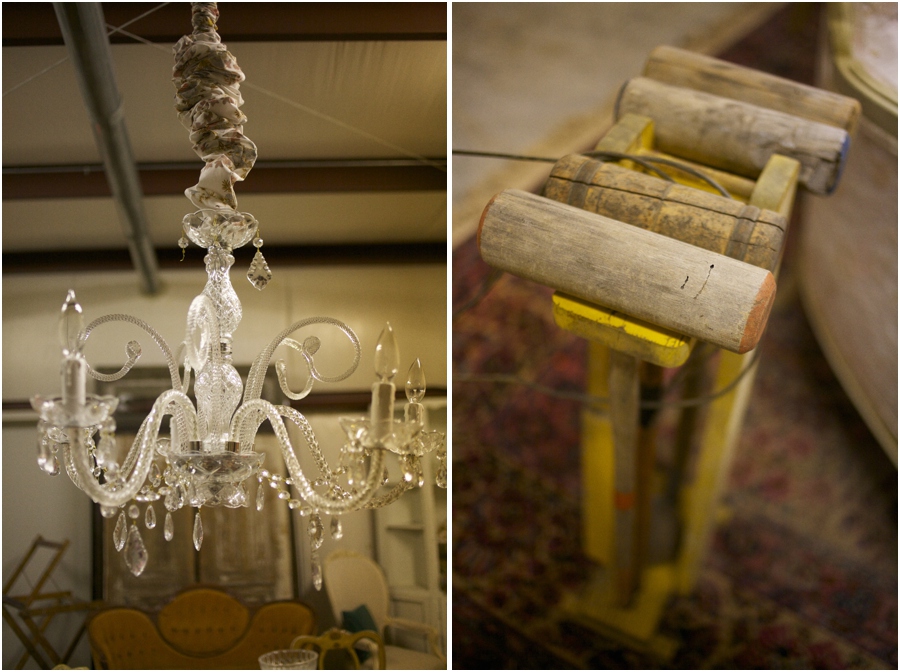 vintage glass chandelier, simply put vintage rentals, vintage wedding photographers