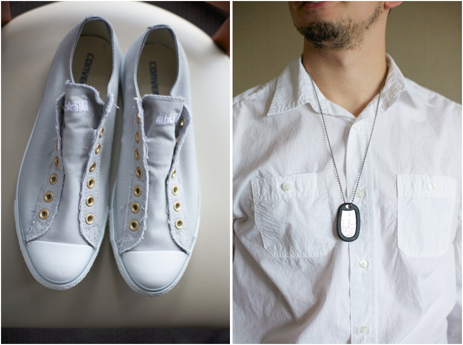 groom's grey all star shoes, groom portrait photography 