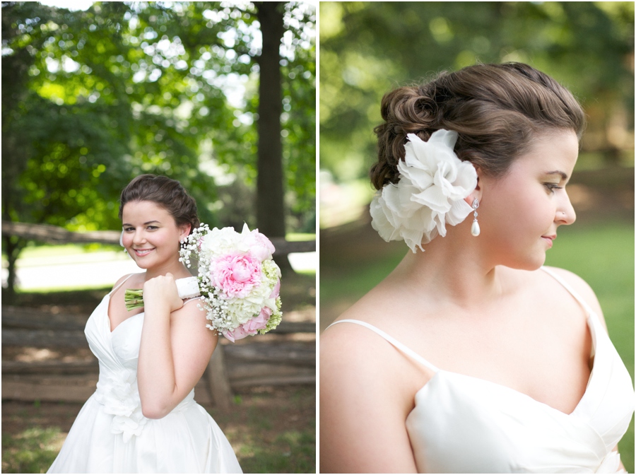 beautiful outdoor bridal photography, southern bridal hairstyles