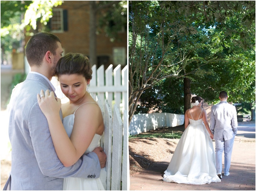 romantic southern wedding photography, old salem wedding photographers