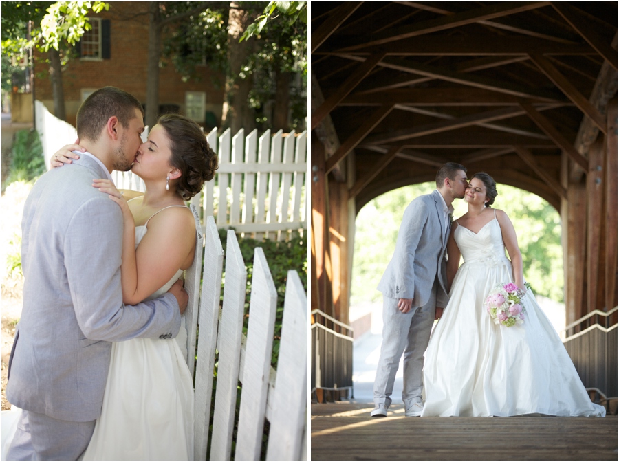 romantic wedding portraits, old salem wedding photography