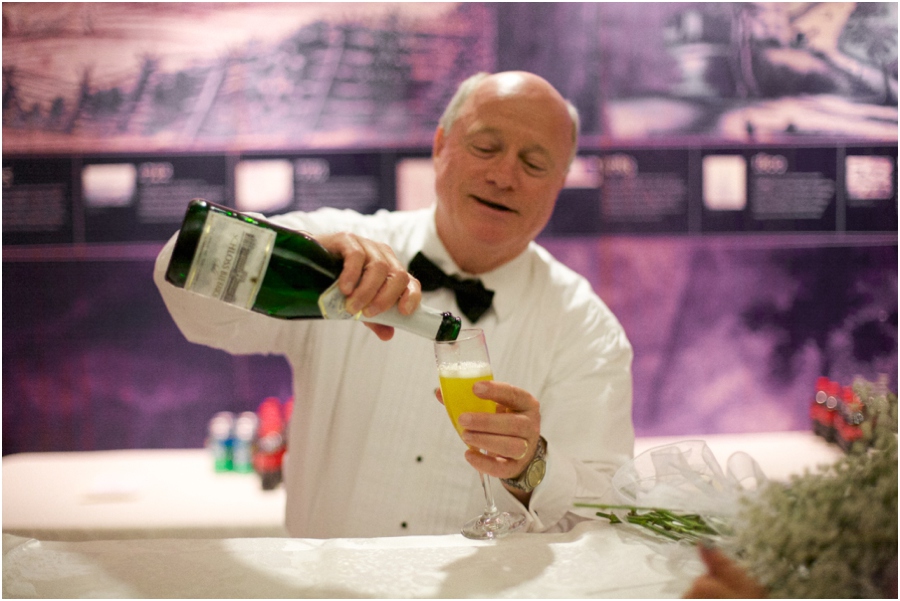 bartender pouring a drink, old salem wedding photographers