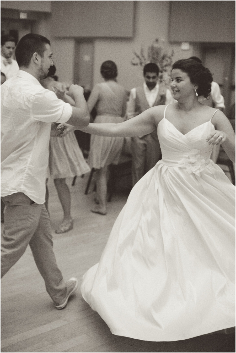 bride and groom dancing, winston salem nc vintage wedding photographers