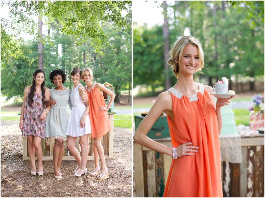bridesmaids, southern bridal luncheon, vintage wedding photographers