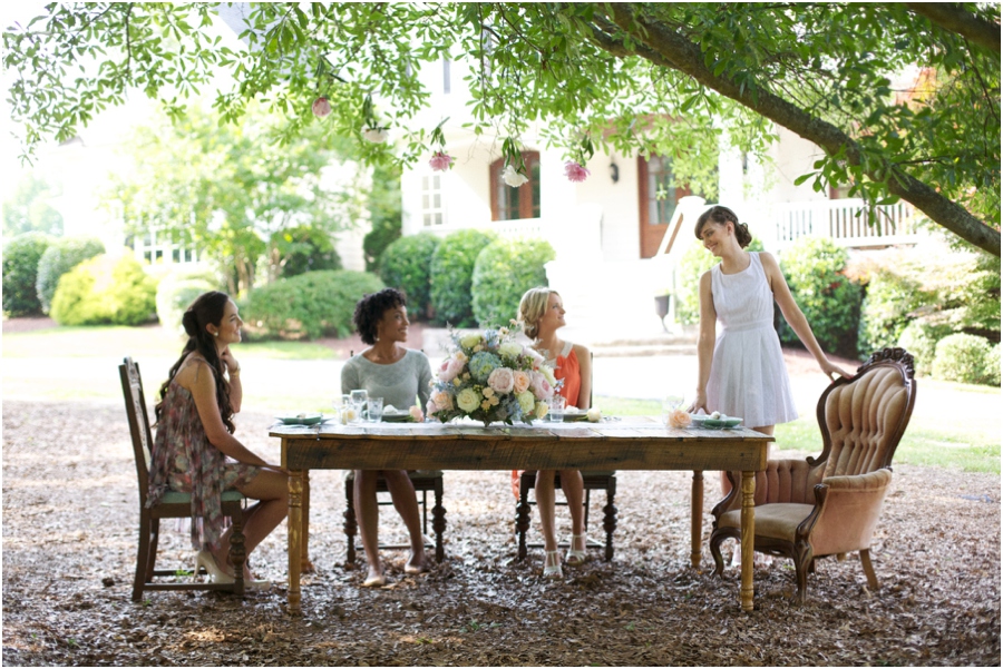 southern bridal luncheon, vintage bridal photography, rustic wedding photographers