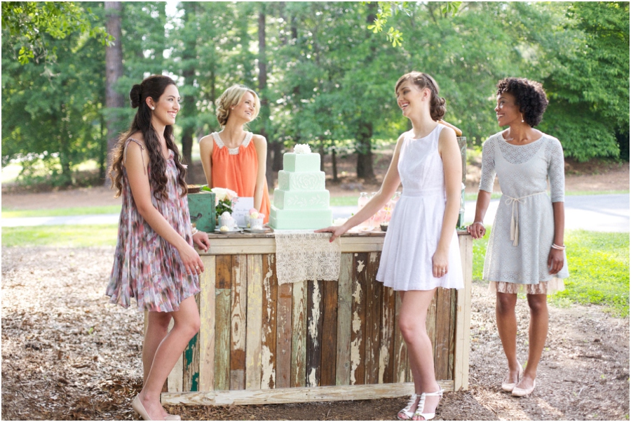 southern bridal photography, summer pie luncheon, vintage wedding photographers