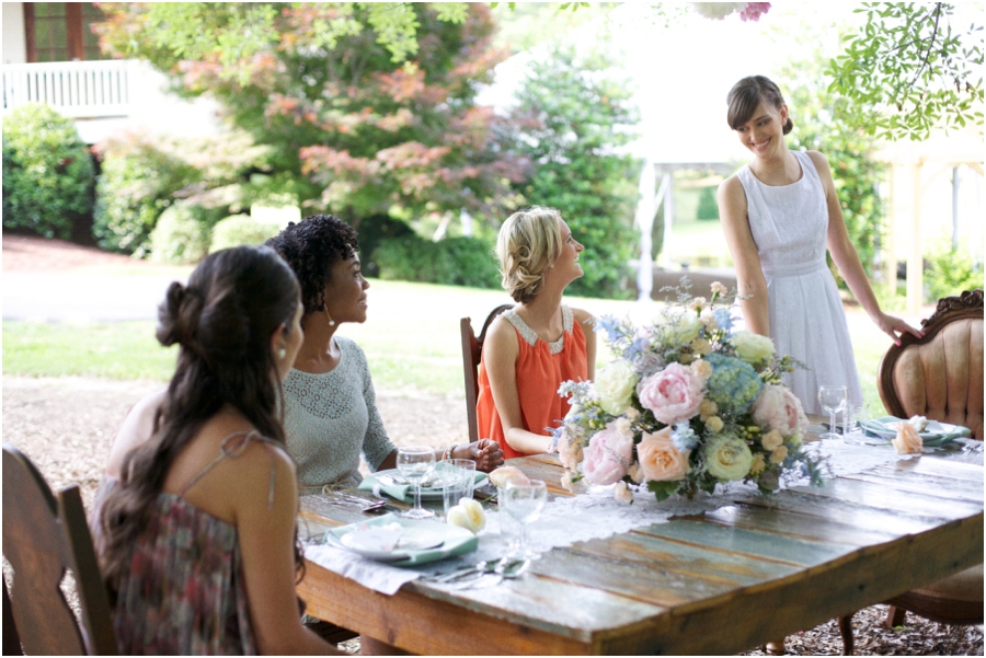 summer bridal luncheon, southern bridal photography