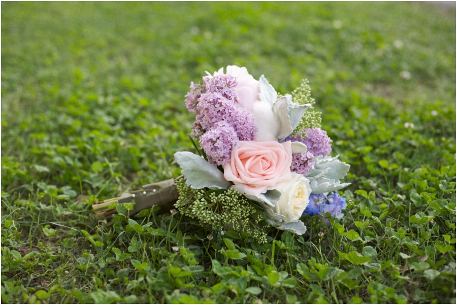 southern bridal bouquet with lilacs, roses, peonies, and puffs of cotton, editorial wedding photography, raleigh nc