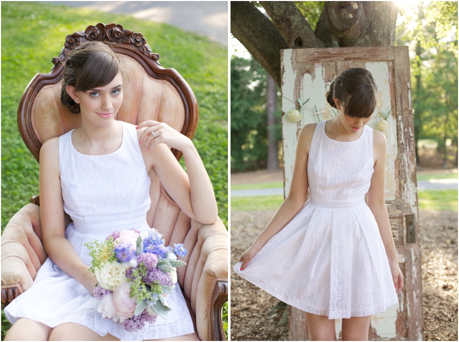 southern bridal bouquet with lilacs, roses, peonies, and puffs of cotton, editorial wedding photography, raleigh nc