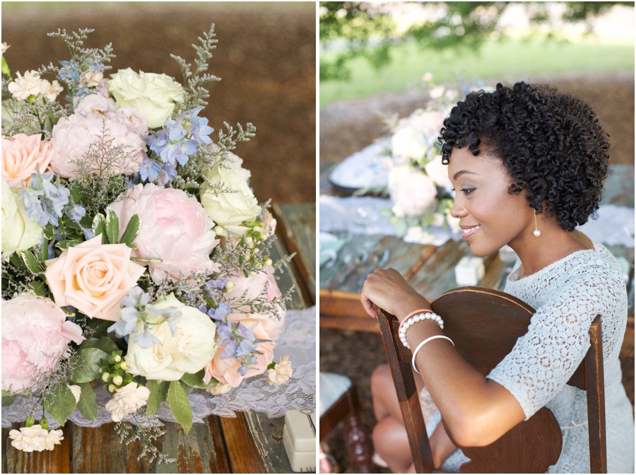 fresh floral centerpiece from Embellished Blooms, southern portrait photography