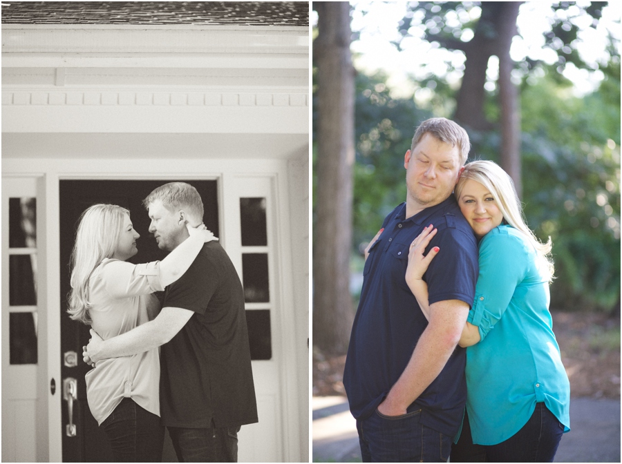 black and white engagement portraits, romantic engagement photography