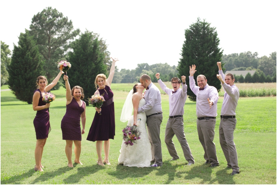 southern weddings, fun wedding party poses, vintage wedding photographer, raleigh nc